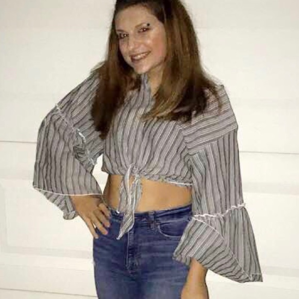 Grey Crop Top